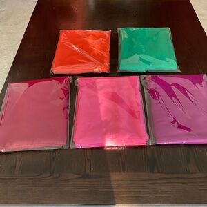 All 5 plain Vintage American chiffon georgette Sarees.